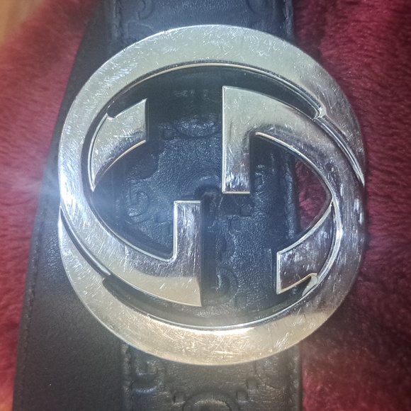 GUCCI Interlocking G Signature Leather Belt - Picture 2 of 10